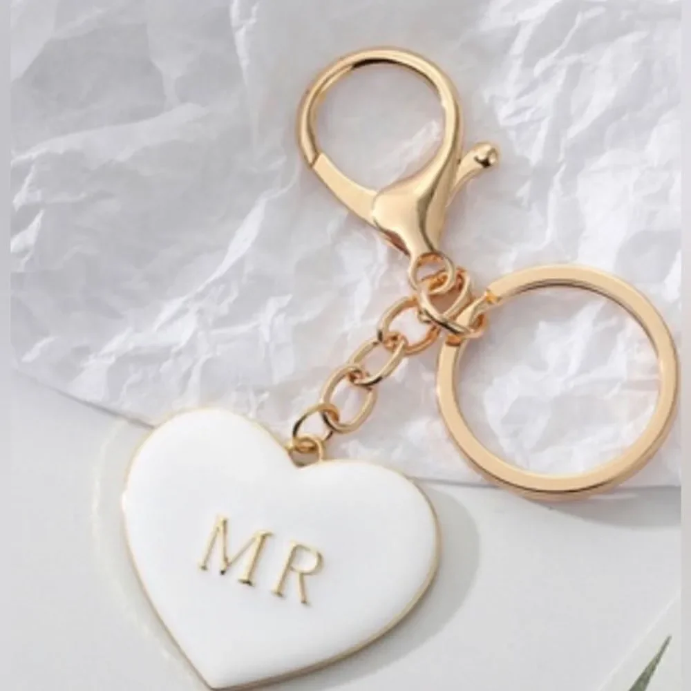 BOGO Sale Mr. & Mrs. matching Bag Charm/Key Rings - New